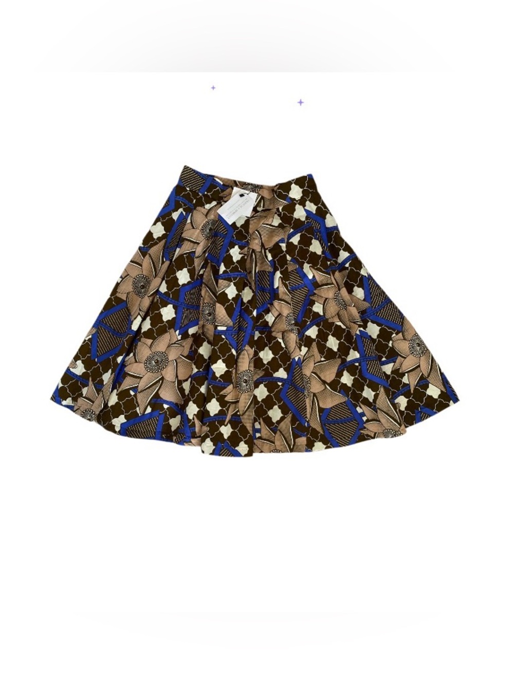 NWT Francis + Benedict Size S Midi  Skirt "Transformation “ made in Togo Africa